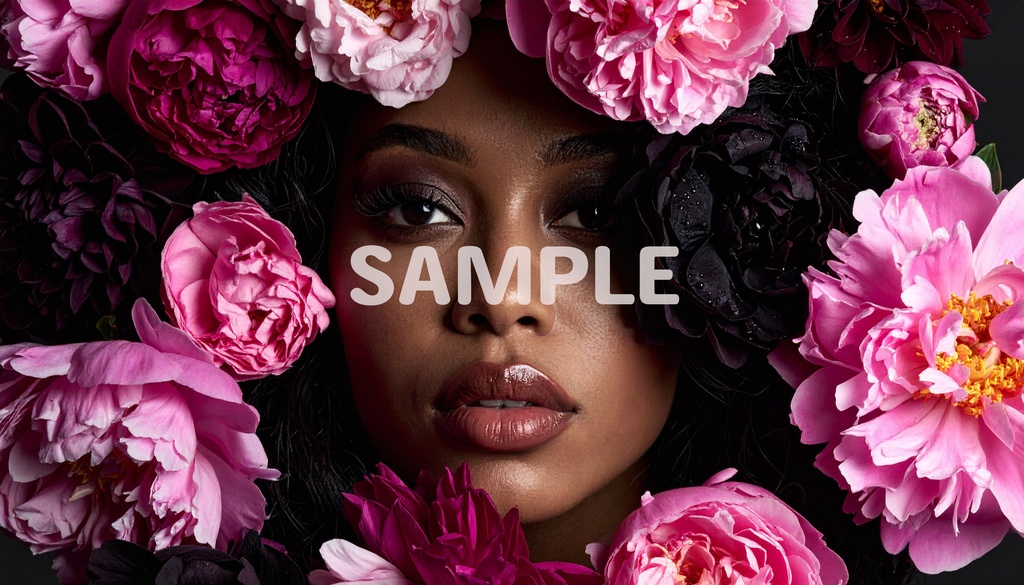 【AI生成】「百花美」- 華麗なる花のポートレート壁紙セット(5枚入り・2.7K級)