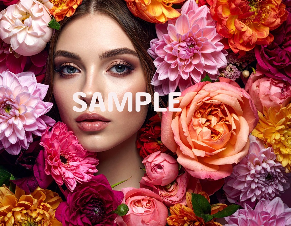 【AI生成】「Floral Tapestry」- 咲き乱れる花々と乙女の壁紙セット（5枚入り）