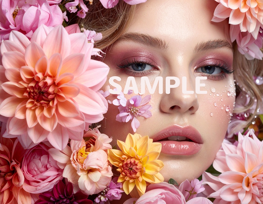 【AI生成】「Floral Tapestry」- 咲き乱れる花々と乙女の壁紙セット(5枚入り)