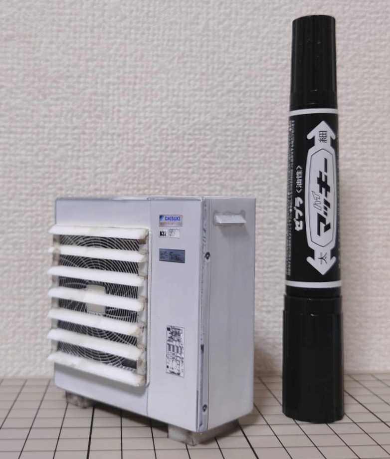 1/12スケール 大型室外機(フードあり)