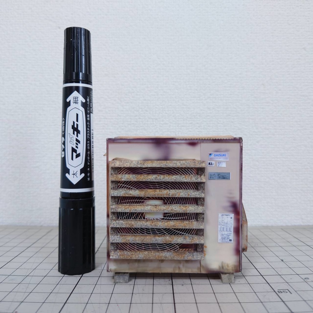 1/12スケール 大型室外機(フードあり)