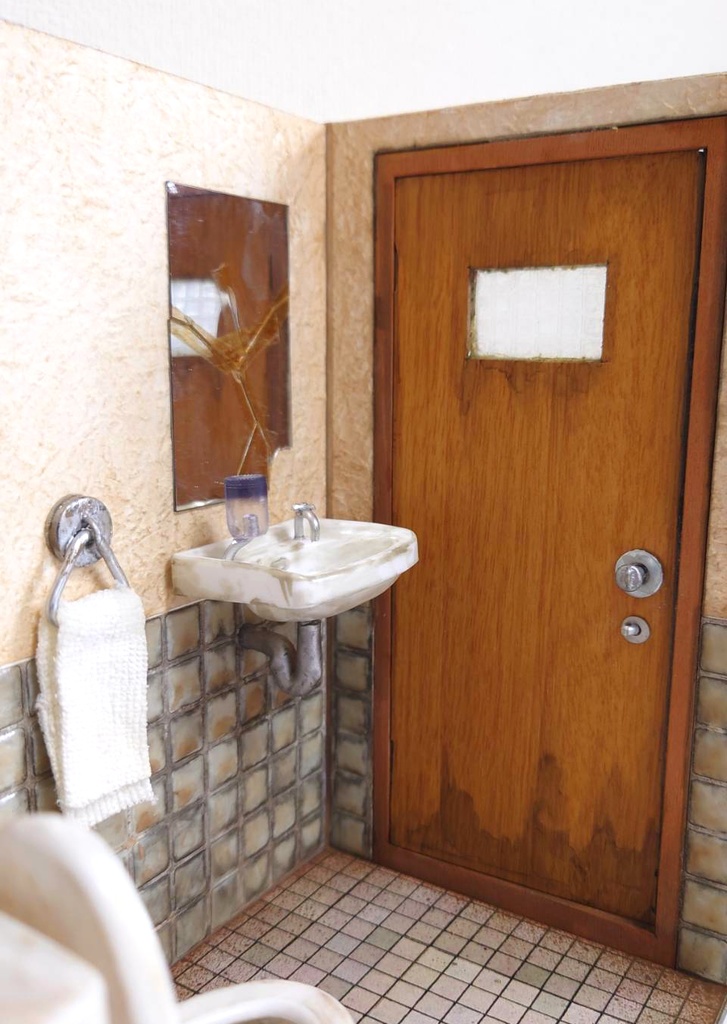 1/12スケール トイレ個室(老朽レトロver')