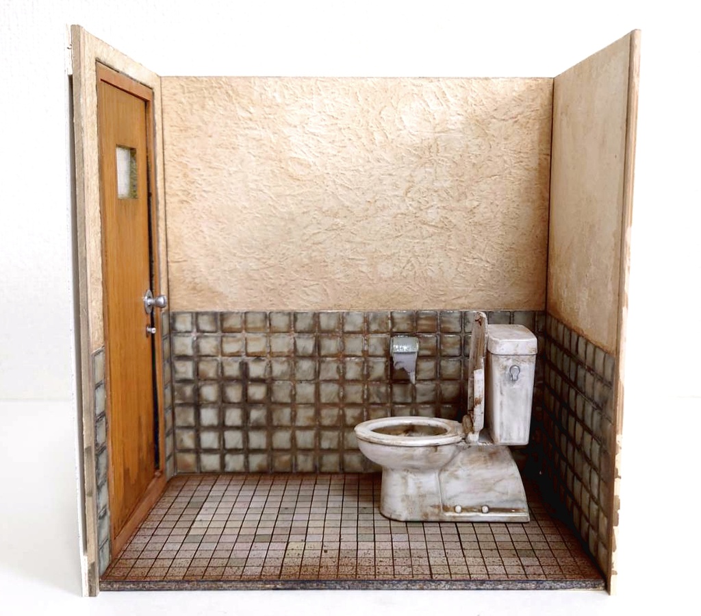 1/12スケール トイレ個室(老朽レトロver')
