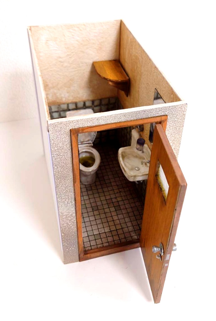 1/12スケール トイレ個室(老朽レトロver') ※となりのモケイフェスティバル限定