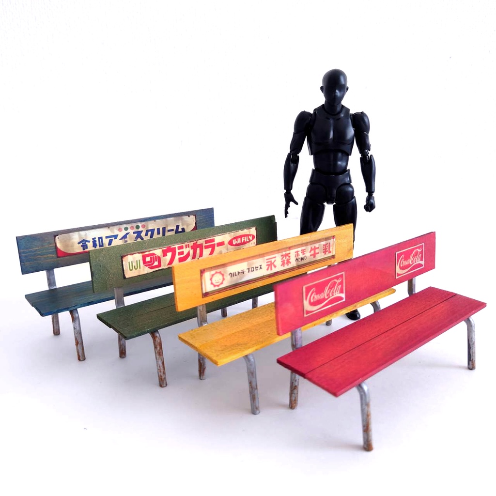 1/12スケール レトロベンチ
