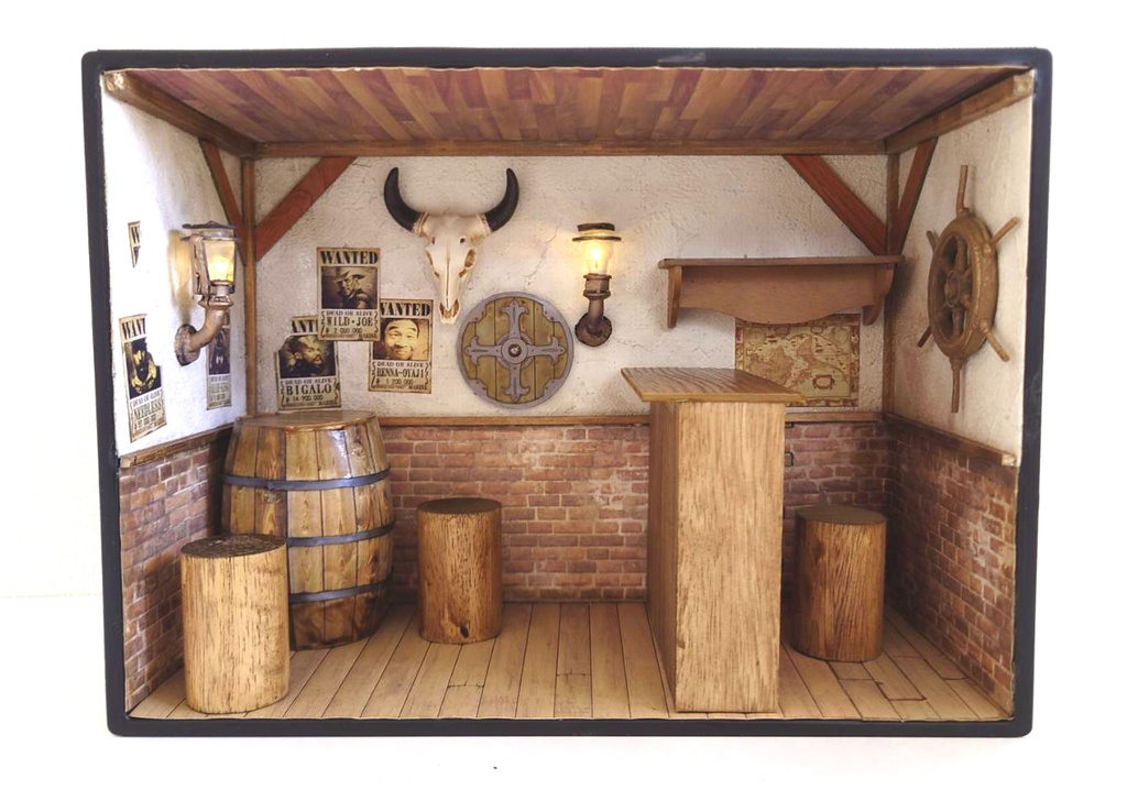 1/12スケール「荒くれものたちの酒場」