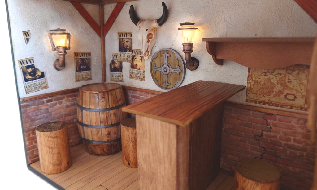 1/12スケール「荒くれものたちの酒場」