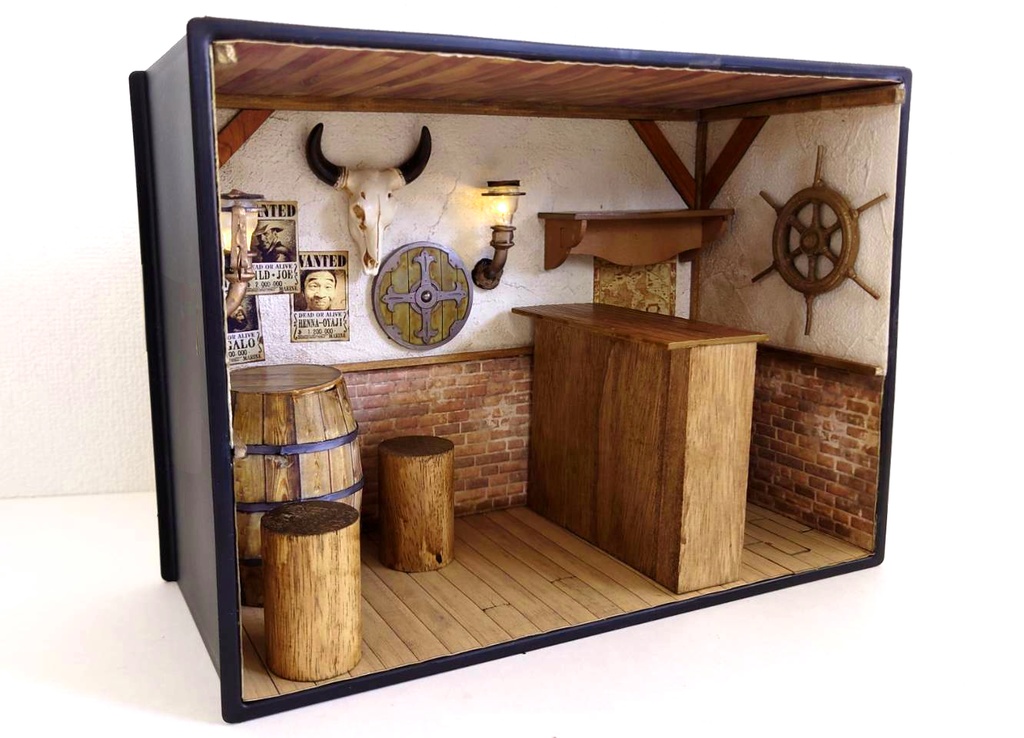 1/12スケール「荒くれものたちの酒場」