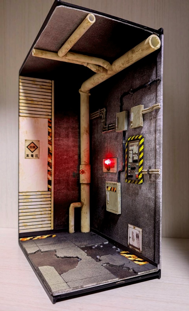 1/12スケール 秘密施設の地下廊下