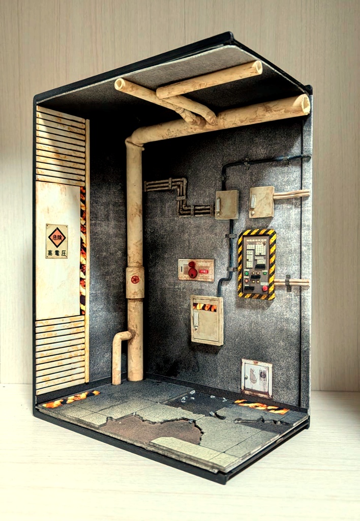 1/12スケール 秘密施設の地下廊下