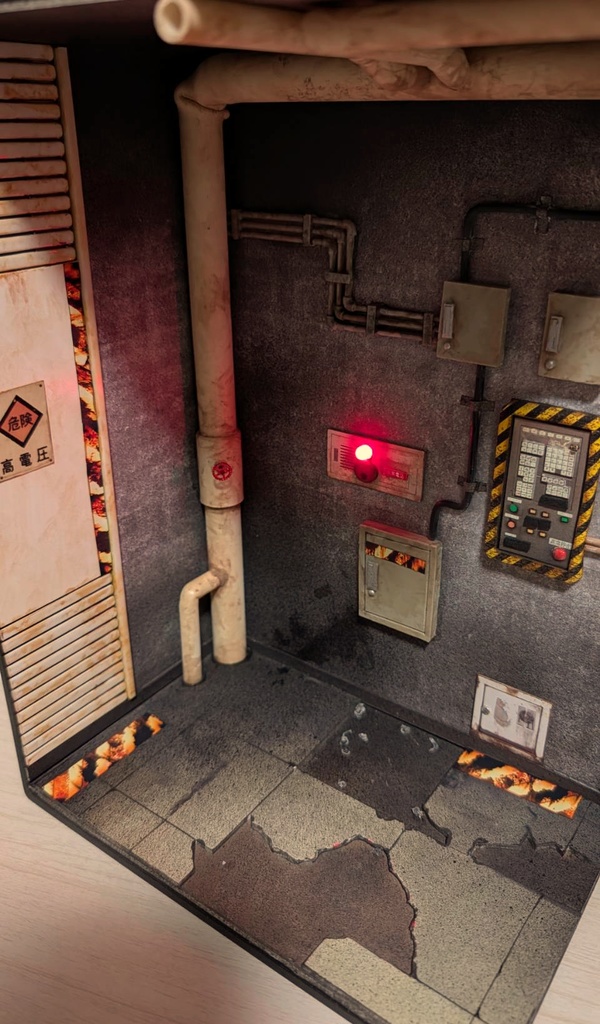 1/12スケール 秘密施設の地下廊下
