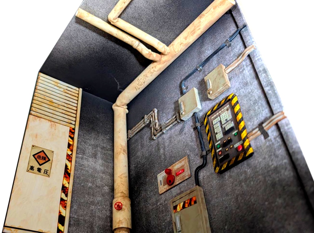 1/12スケール 秘密施設の地下廊下