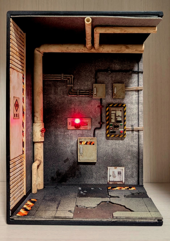 1/12スケール 秘密施設の地下廊下