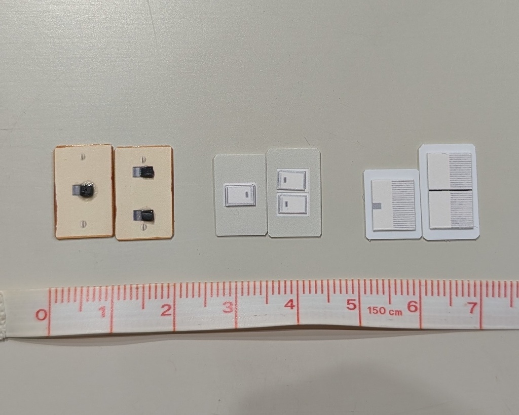 1/12スケール　電気スイッチ　シール