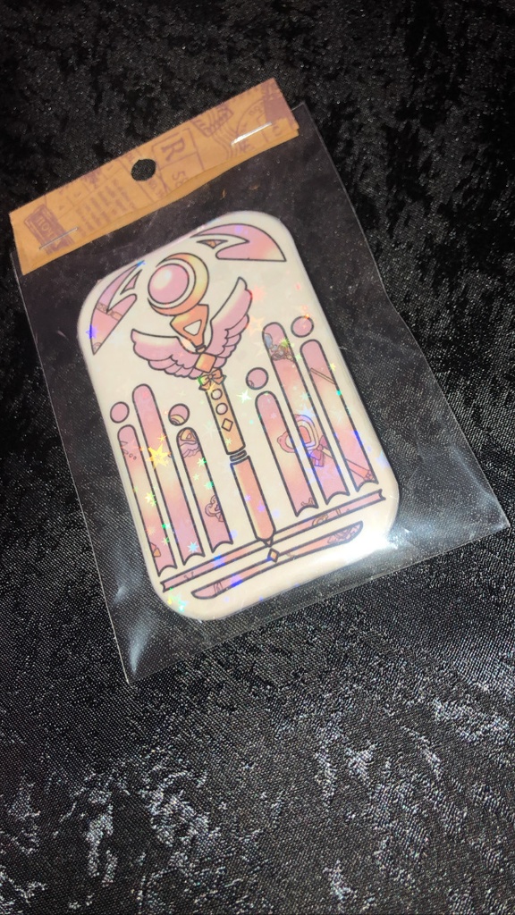 縦長ホログラムステッキ缶バッジ ʚ♡ɞ