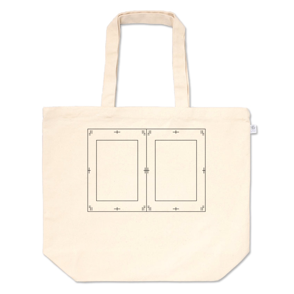 トートバック大/漫画原稿用紙/黒/青