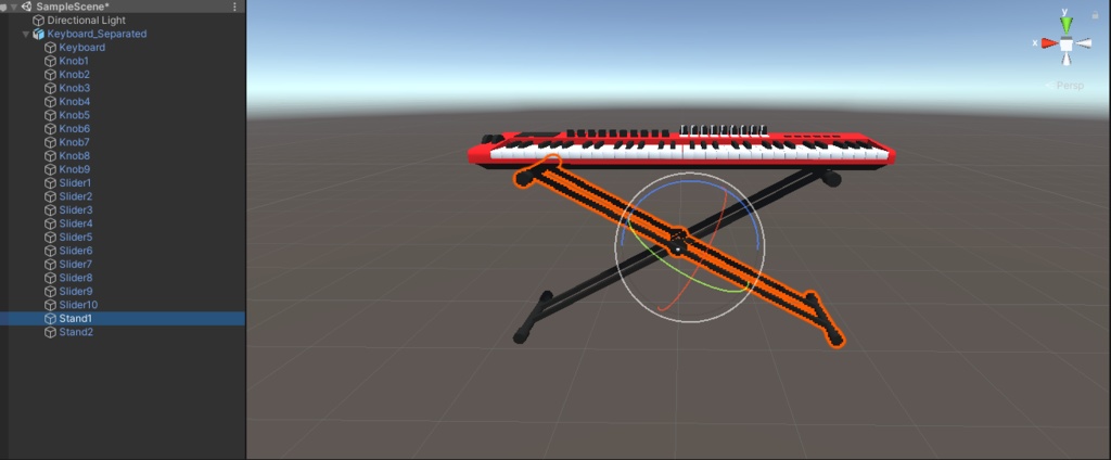 3Dモデル【キーボードとスタンド】無料サンプルあり