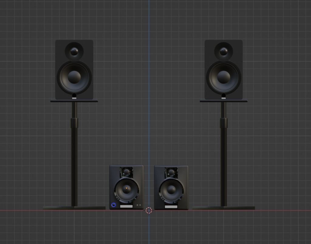 3Dモデル【スピーカーとスタンド】無料サンプルあり