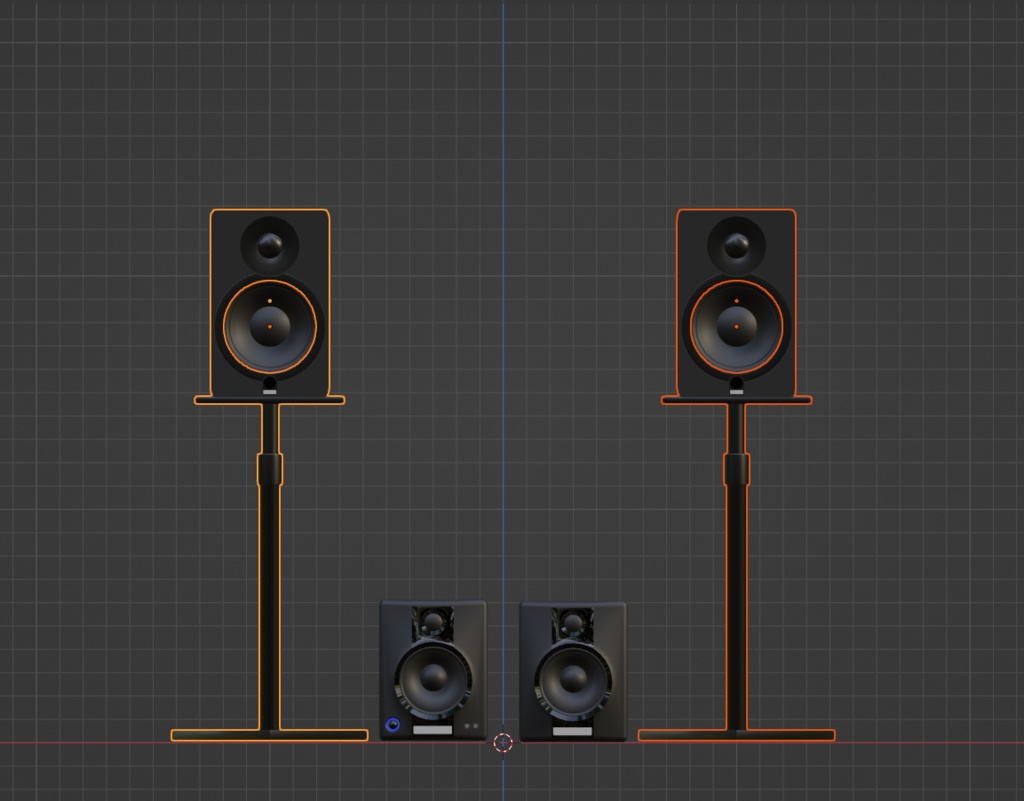 3Dモデル【スピーカーとスタンド】無料サンプルあり