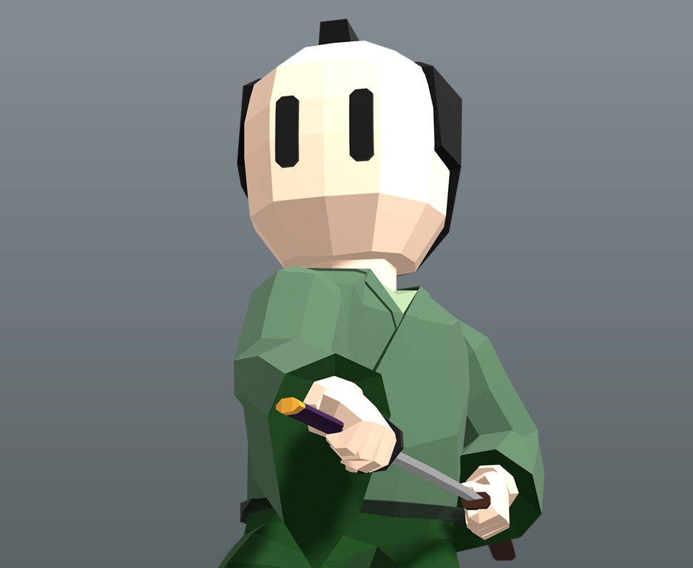 Low Poly Samurai キャラクター｜Humanoid対応・Unity対応・すぐ使える3Dモデル