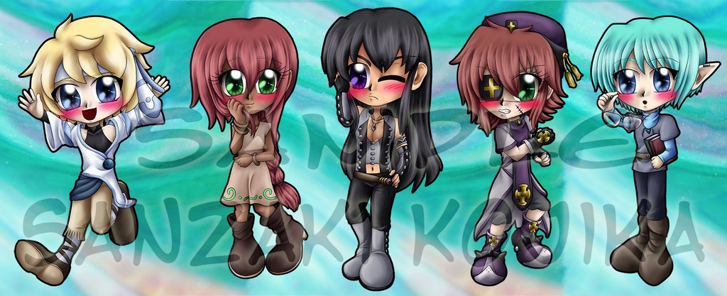 星で書いたのちびたちアクリルキーホルダー