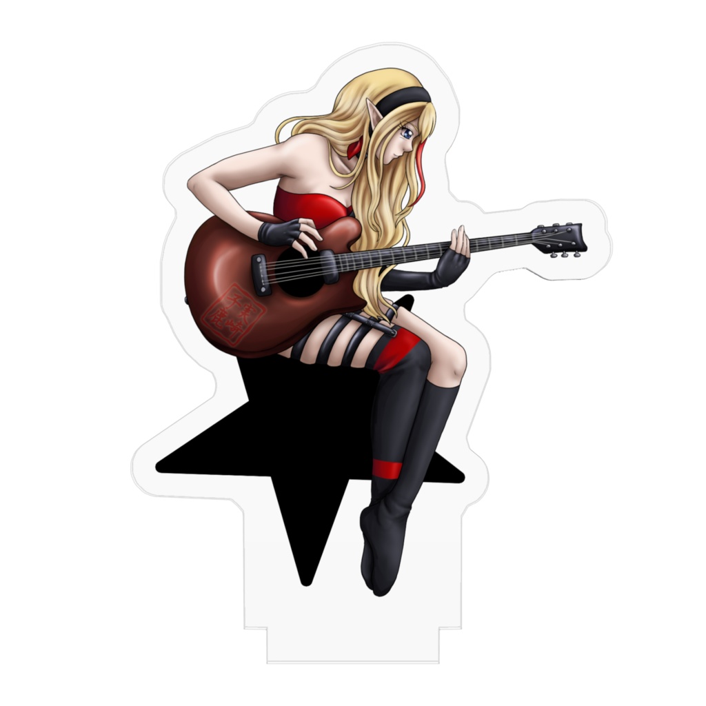 子鹿とギターアクリルフィギュア