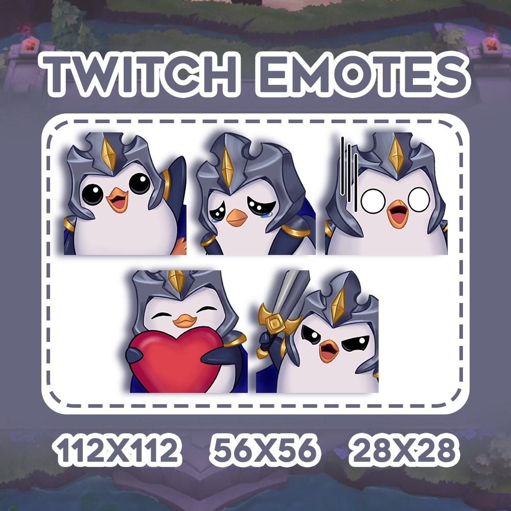 [Twitch emotes] Featherknight emotes |  Teamfight tactics, League of legends