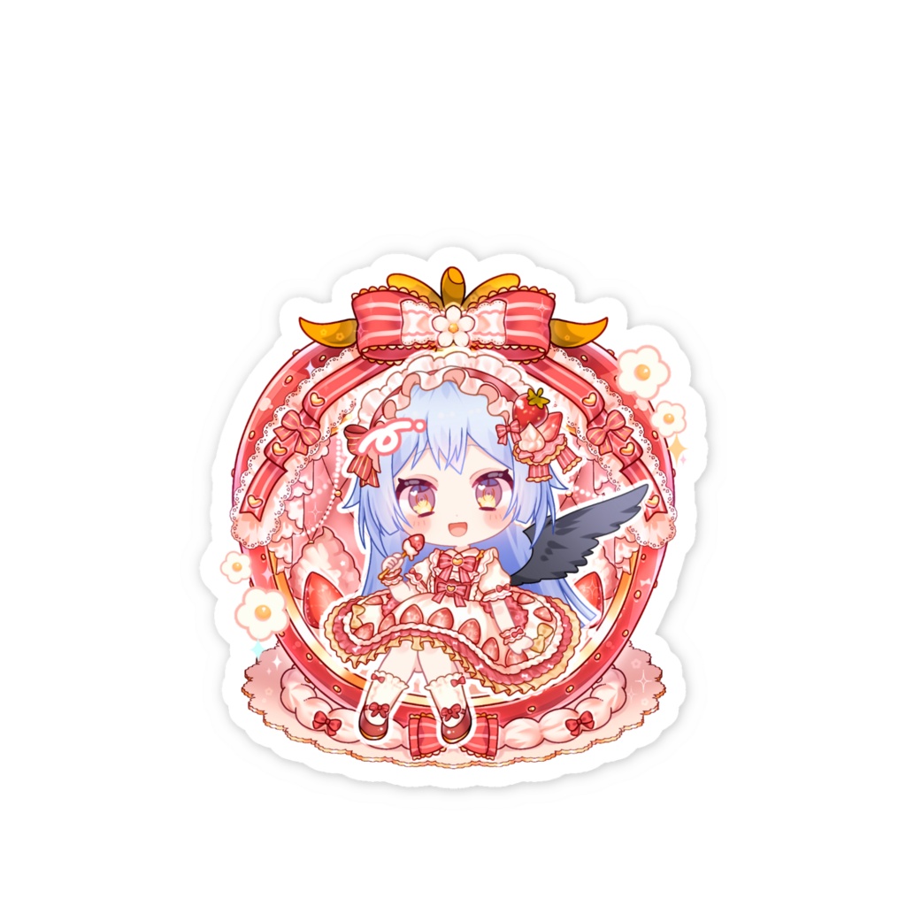 スマホステッカー_いちご