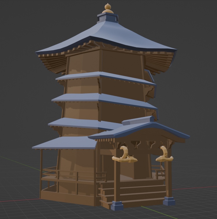 【クリスタ３D素材】日白残無の会津さざえ堂