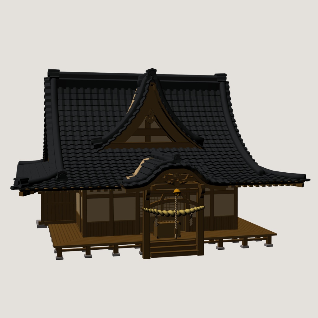 【クリスタ３D素材】博麗神社【東方三月精準拠】