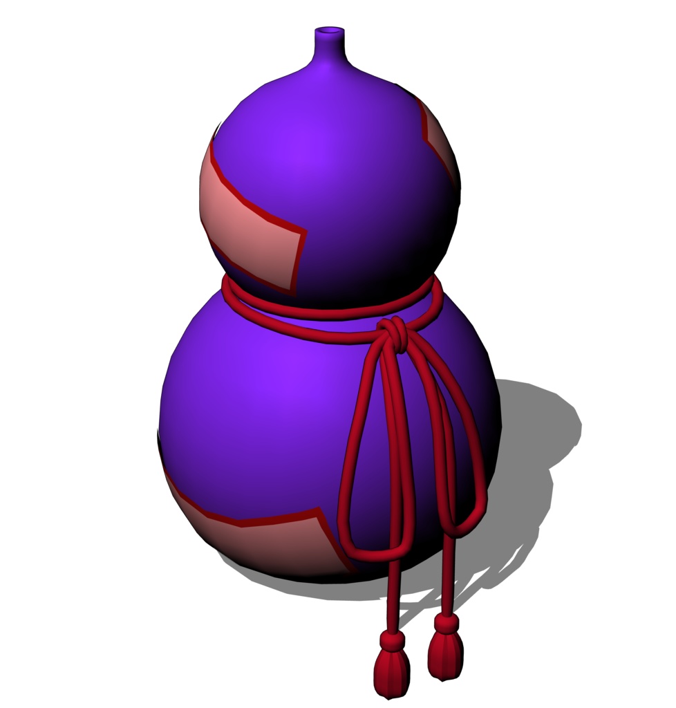 【クリスタ３D素材】伊吹萃香の伊吹瓢