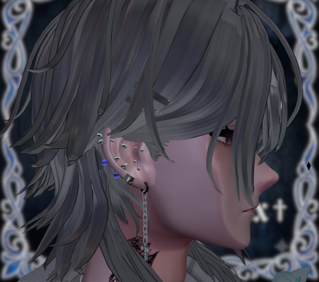 【MA対応】揺れるピアス Azure Crux 全アバター導入可能