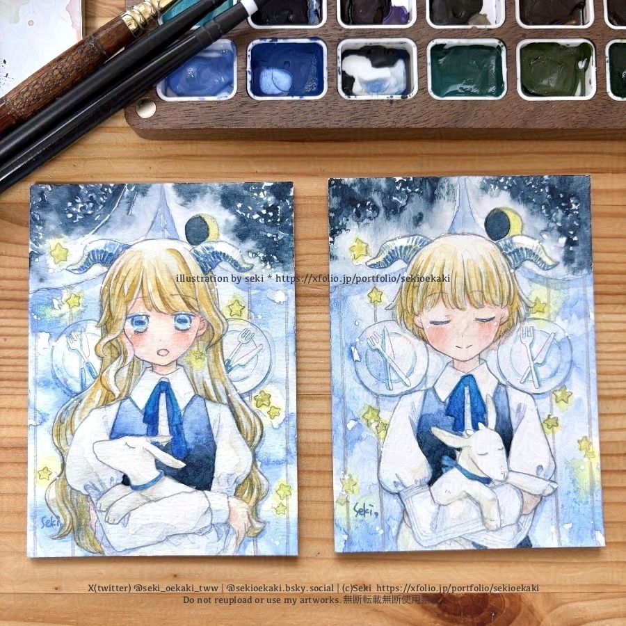 [ATC原画]ツノの子とこやぎ１、２