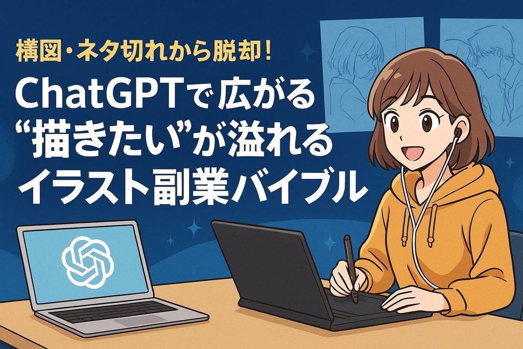 『構図・ネタ切れから脱却！ChatGPTで広がる “描きたい”が溢れるイラスト副業バイブル』