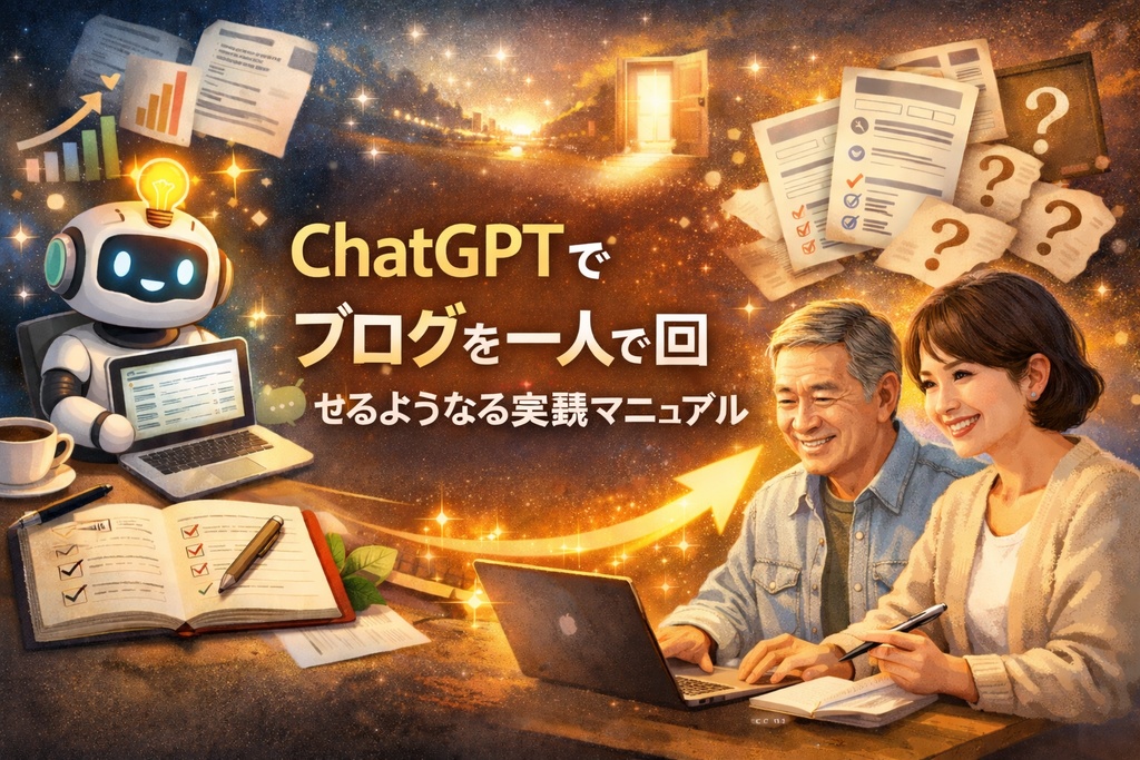 ChatGPTでブログを一人で回せるようになる実践マニュアル 考える負担を手放し、止まらず続けるための10ステップ