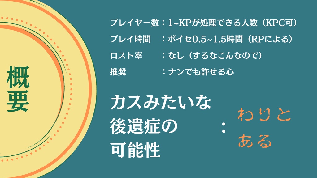「ナン」でも許せる人向けシナリオ(CoC6版) SPLL:E193469