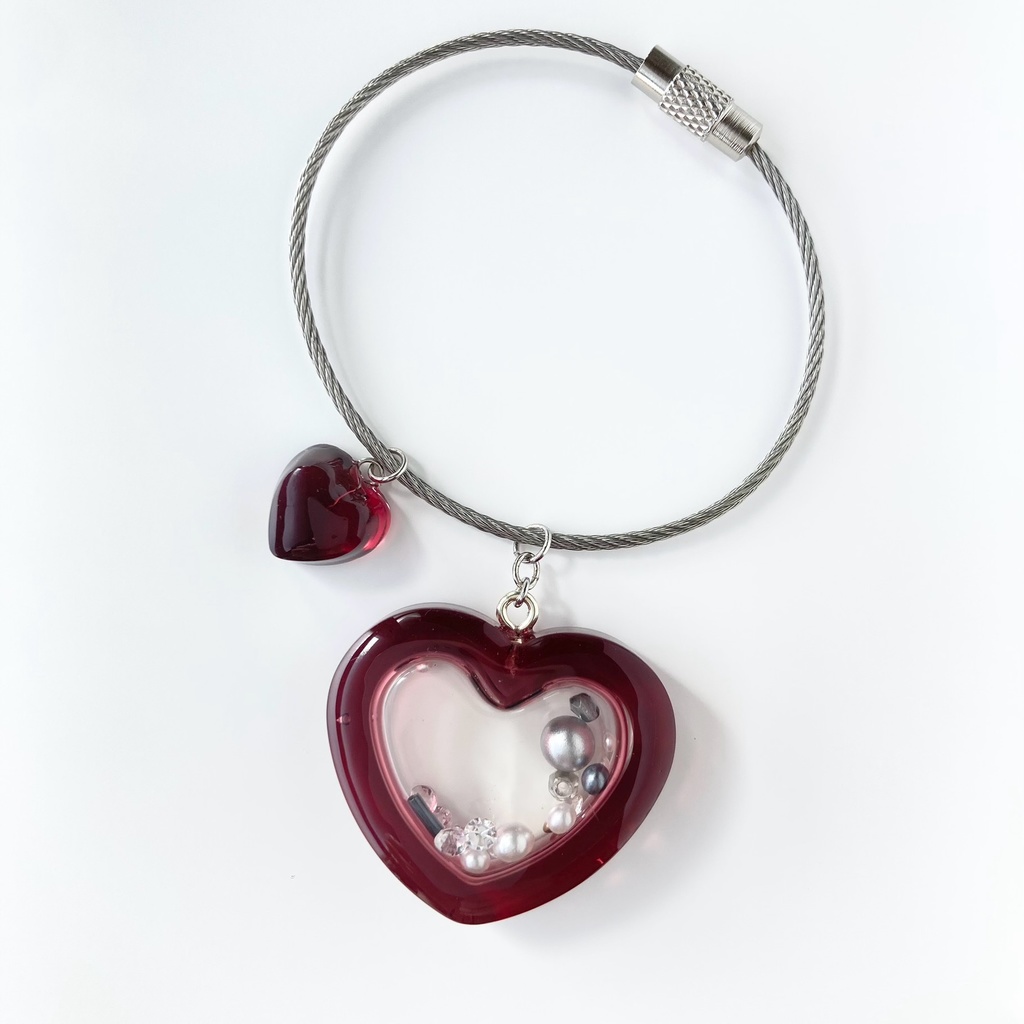 【ハートの中のきもち】レジンシェイカー(全4色/金具4種)