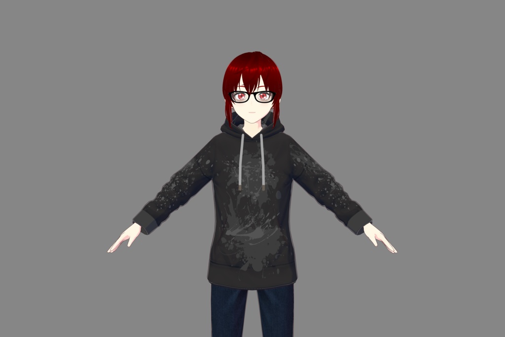 Black Splash Vroid Hoodie