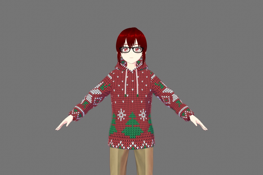 Christmas Vroid Hoodies (Red)