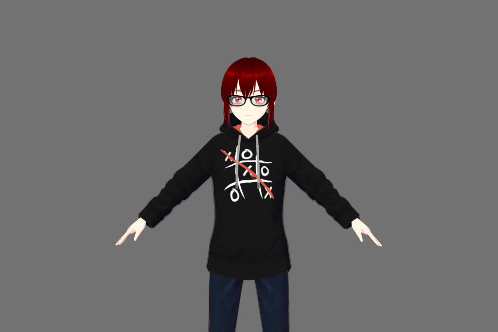 Tic Tac Toe Vroid Hoodie