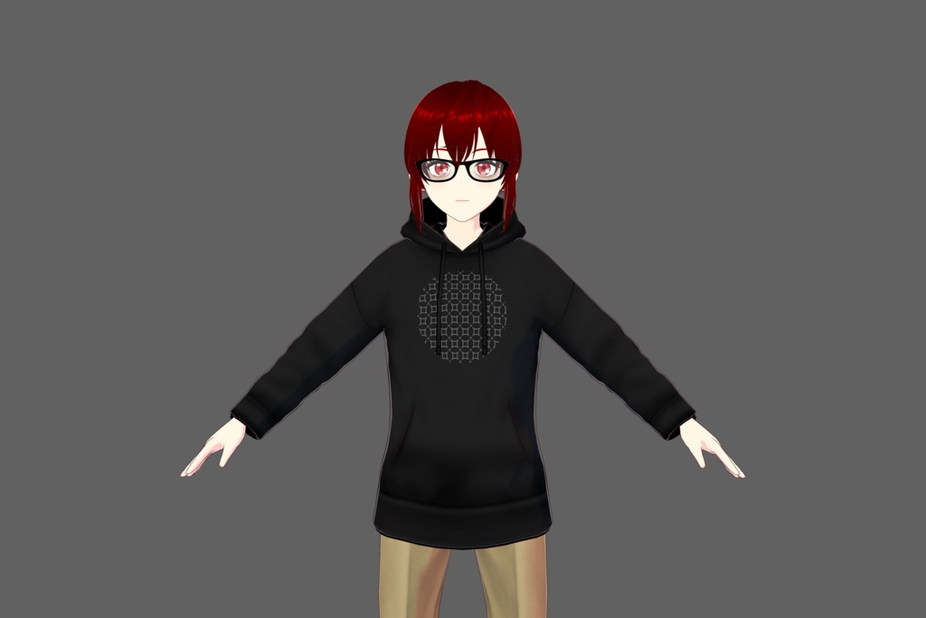 Vroid Black Hoodies