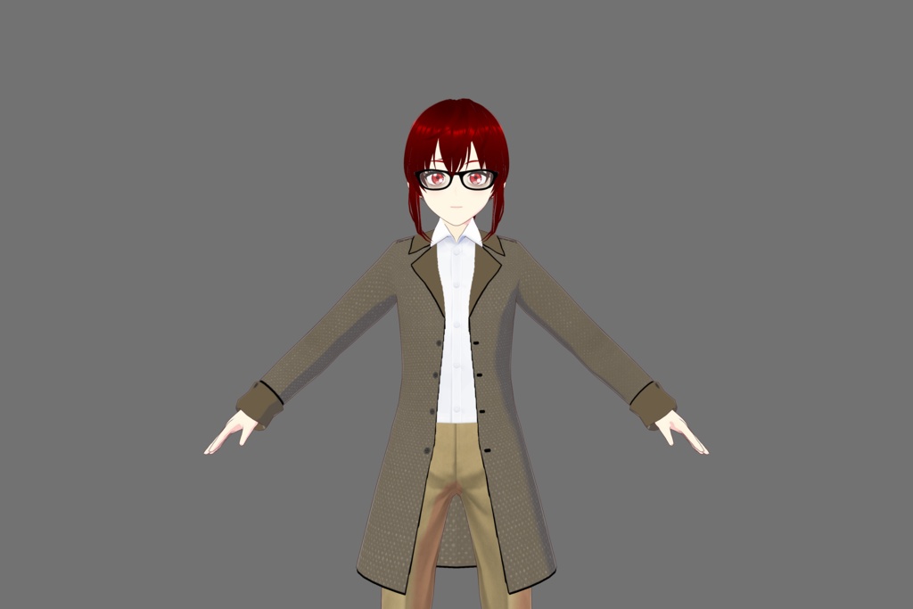 Military-Style Vroid Coat