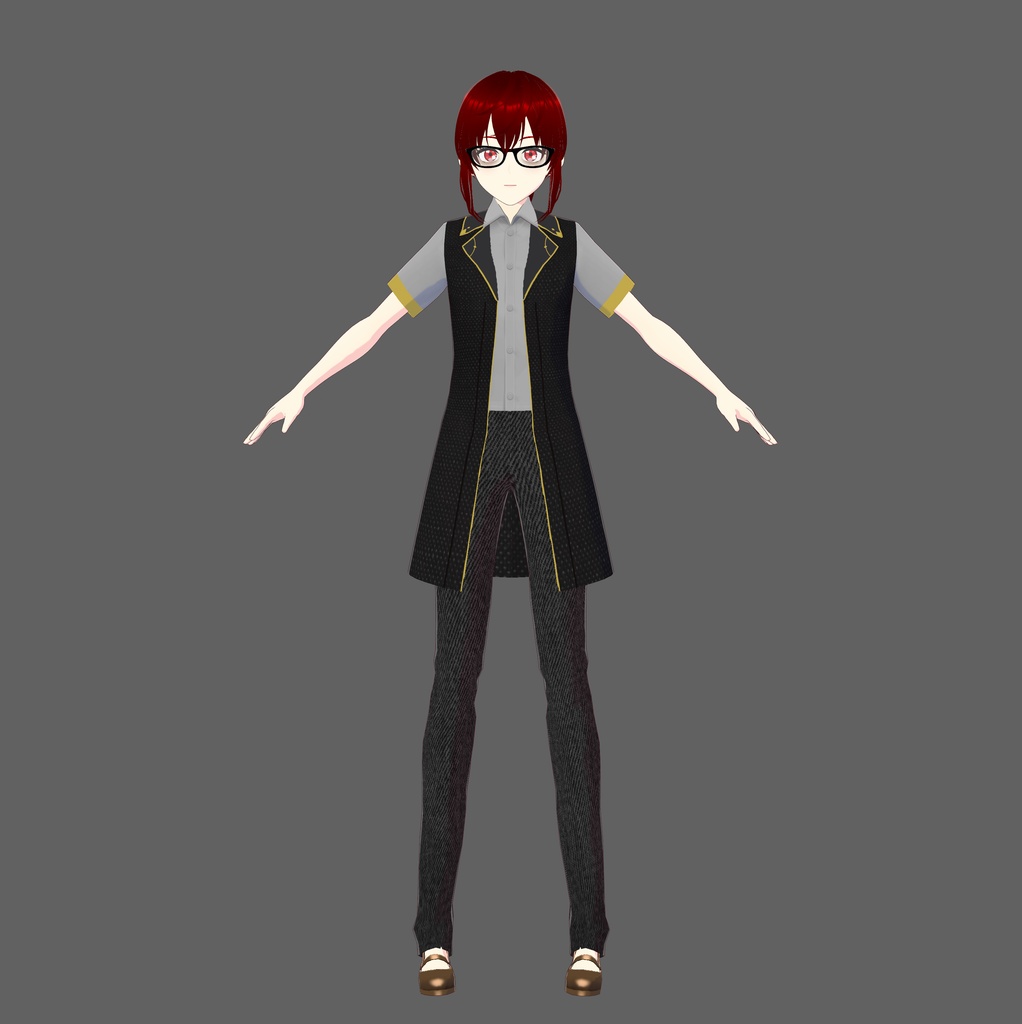 Sleeveless Vroid Jacket Outfit 