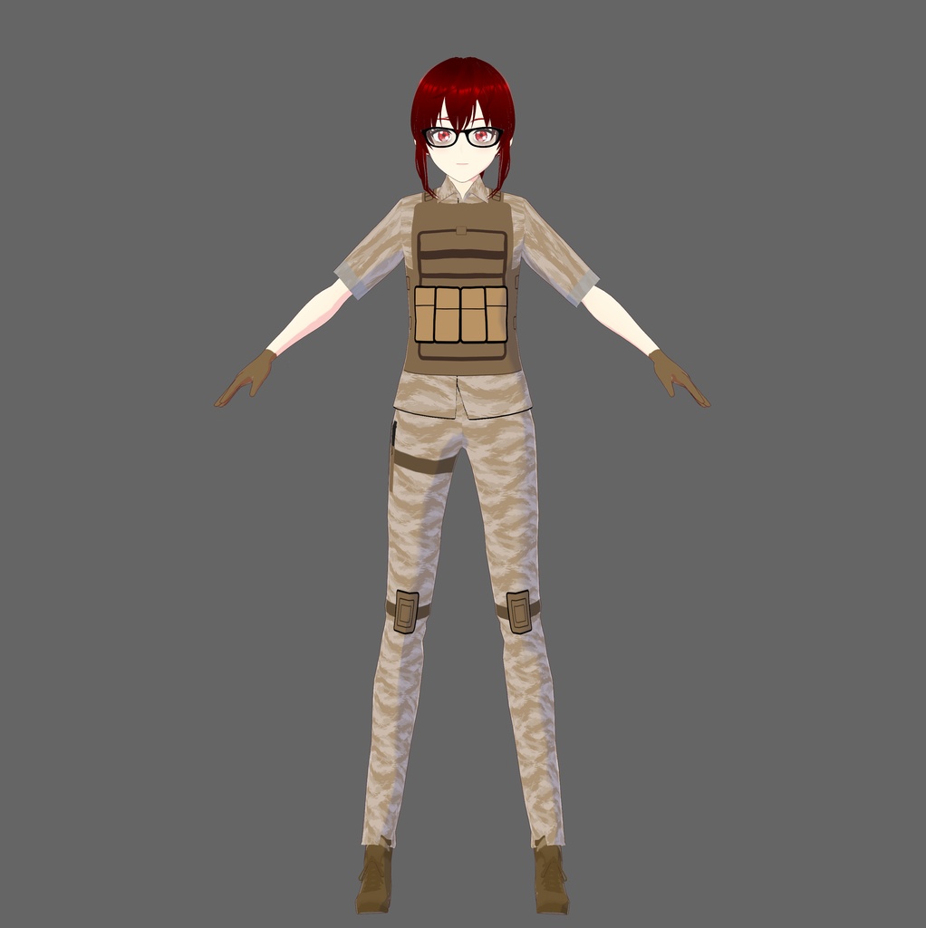 Arid Brushstroke Tactical Vroid Outfit