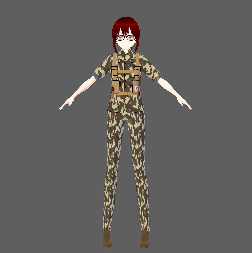 Cold-War Era Brushstroke Vroid Tactical Outfit