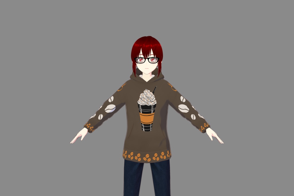 Vroid Coffee Hoodie 