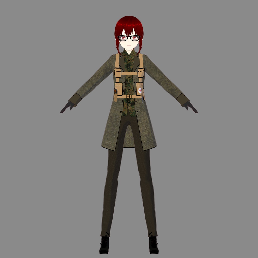 Cold Weather Vroid Tactical Outfit (Woodland)
