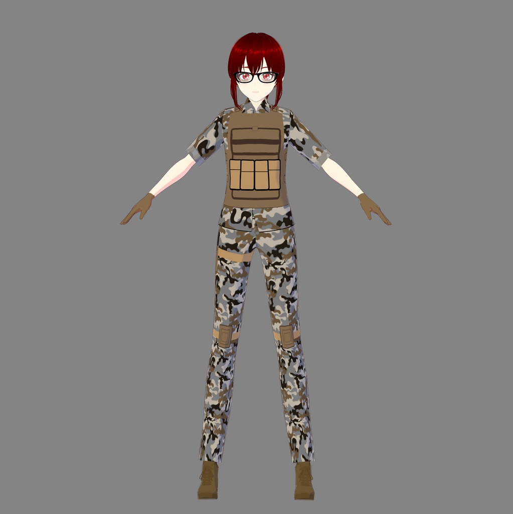 Urban Camo Tactical Vroid Outfit