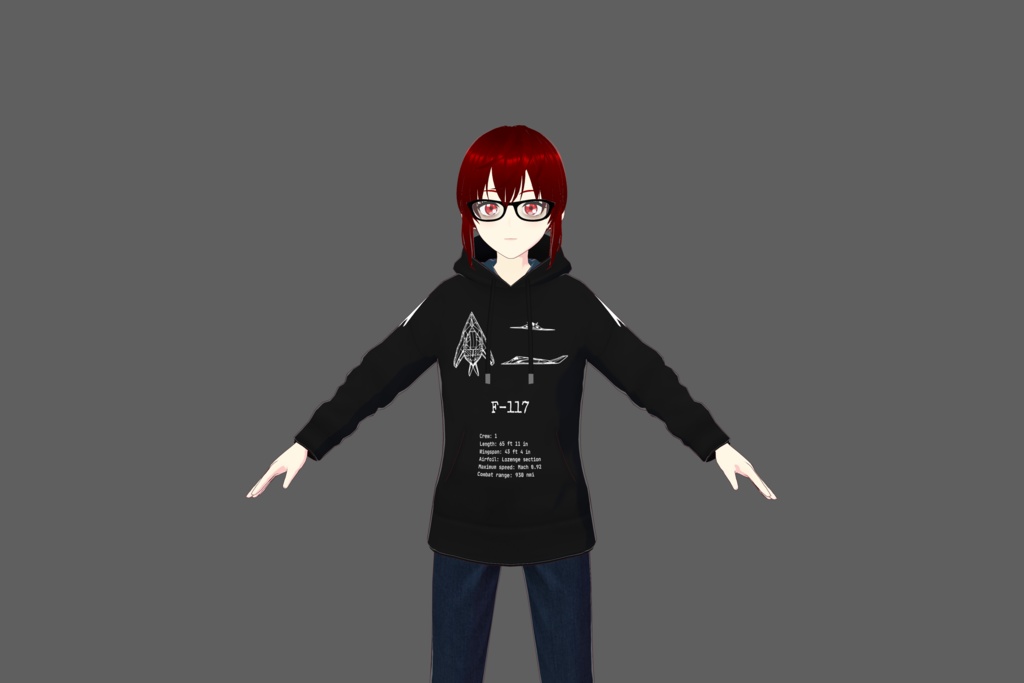 F-117 Vroid Hoodie