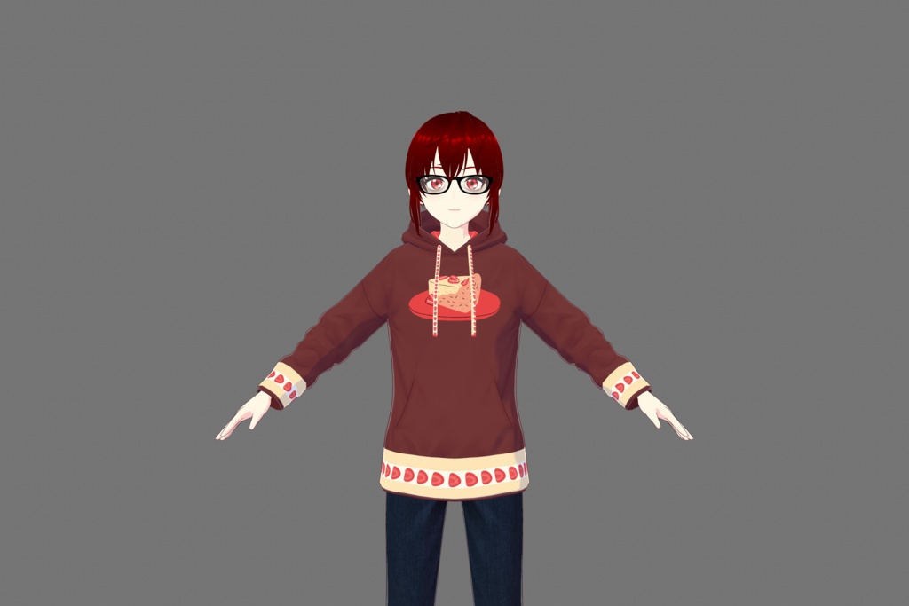 Strawberry Cake Vroid Hoodie